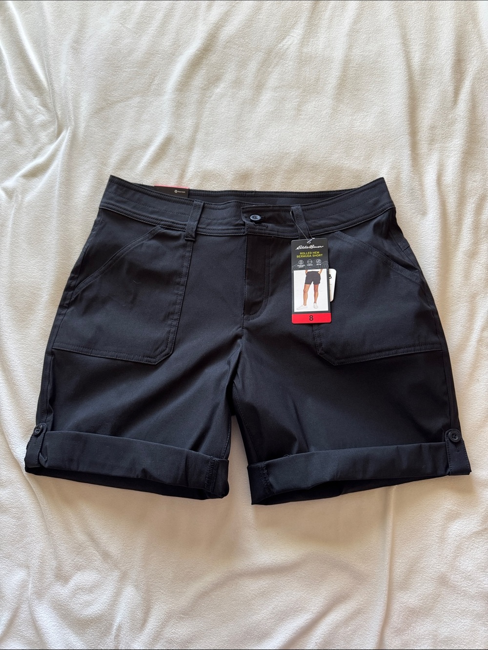 Eddie Bauer rolled hem Bermuda shorts